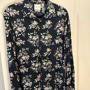 Men’s Denim & Flower Navy and White Floral Shirt